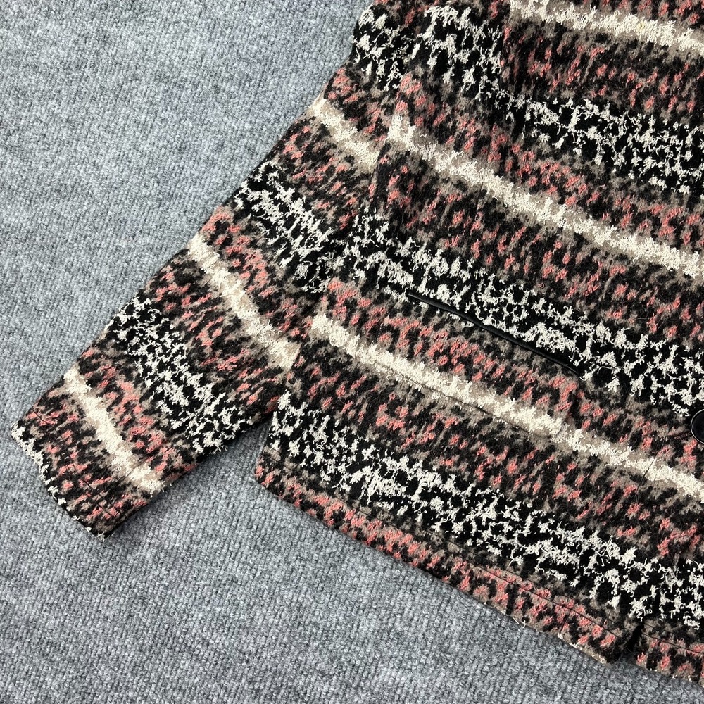 Basler Cardigan Sweater Women Multicolor Textured Tight knit Striped Warm Winter - Picture 8 of 13